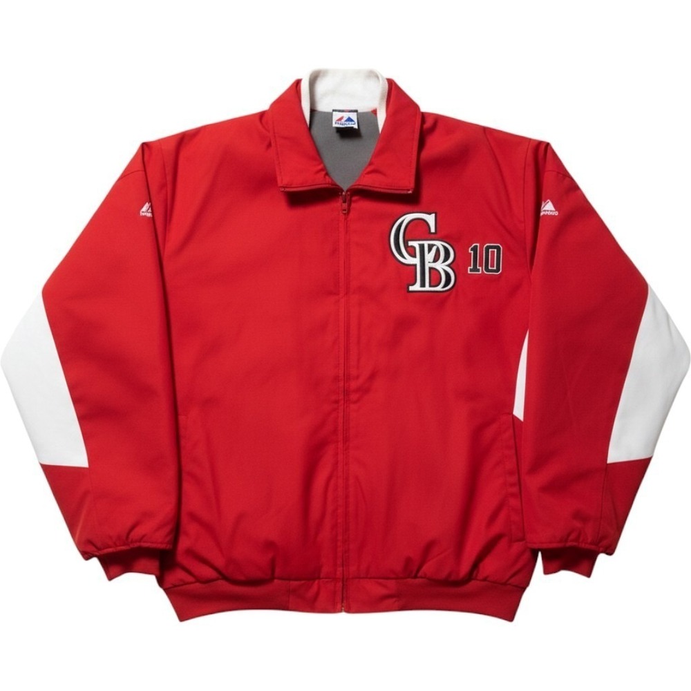 Majestic Baseball Jacket Mens XL Red Therma Base Full Zip IJ10